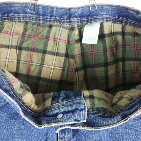 Lakin McKey Mens Jeans Carpenter‎ Flannel Lined Blue Denim Medium Wash 38x32 - Picture 5 of 14